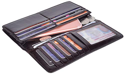 Kings Vintage Genuine Leather Long Wallets Bifold Wallet