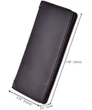 Kings Vintage Genuine Leather Long Wallets Bifold Wallet