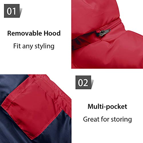 Men's Winter Puffer Coat Casual Fur Hooded Warm Outwear Jacket