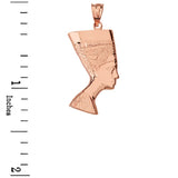 Rose Gold Egyptian Queen Nefertiti Pendant& Necklace
