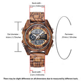 Vintage Digital Wood Watch