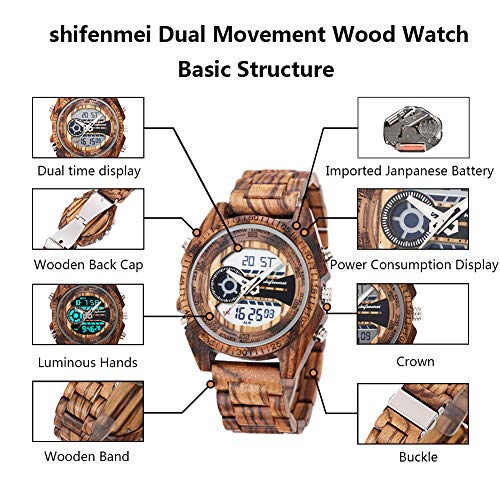 Vintage Digital Wood Watch