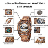 Vintage Digital Wood Watch