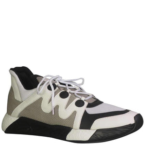 White Multi-Color Designer Sneakers