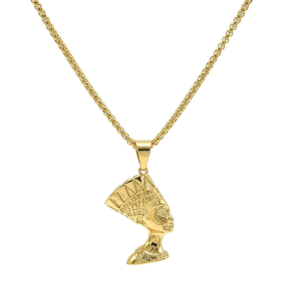 14k Gold Plated Queen Nefertiti Necklace