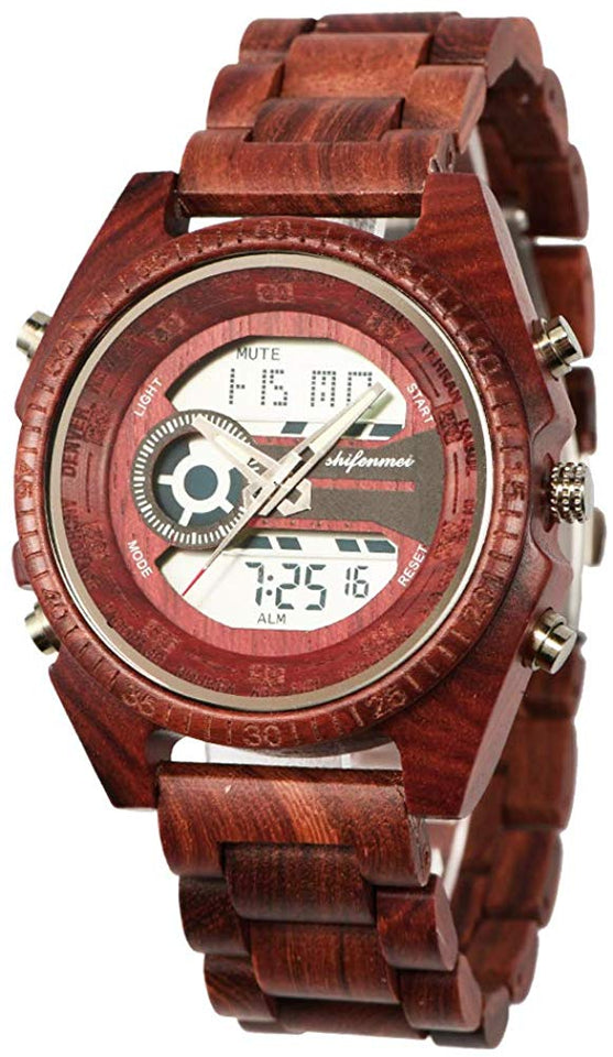 Vintage Digital Wood Watch