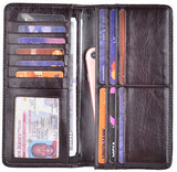 Kings Vintage Genuine Leather Long Wallets Bifold Wallet