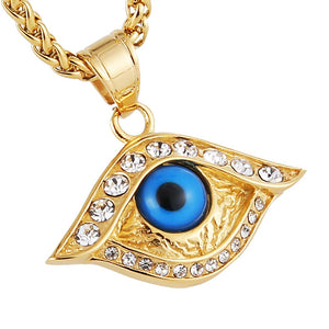 18k Gold Plated Iced Out Eye of Horus Egypt