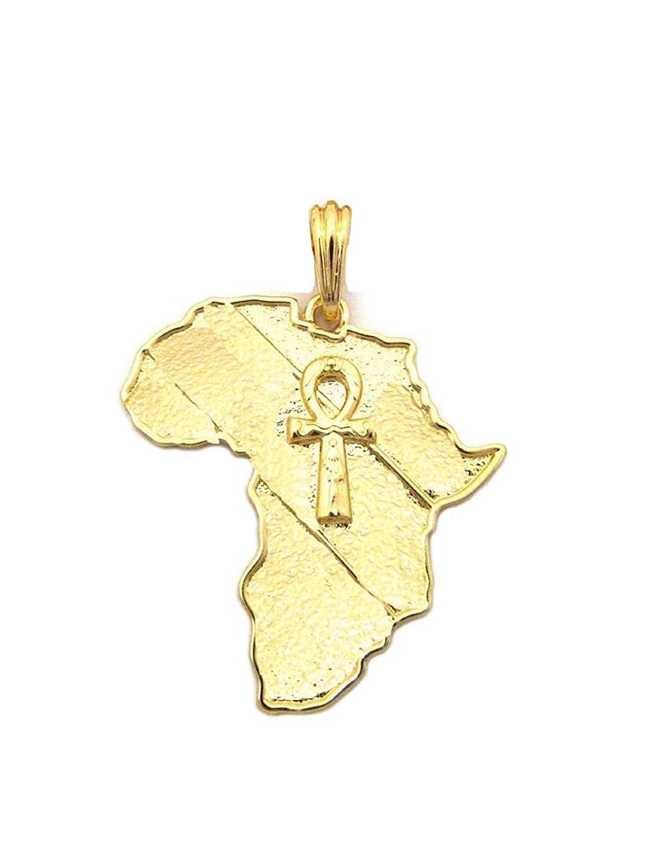 Godly  Gold African Pendant & Chain Set