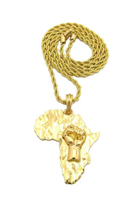 Godly  Gold African Pendant & Chain Set