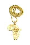 Godly  Gold African Pendant & Chain Set
