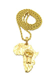 Godly  Gold African Pendant & Chain Set