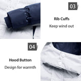 Men's Winter Puffer Coat Casual Fur Hooded Warm Outwear Jacket