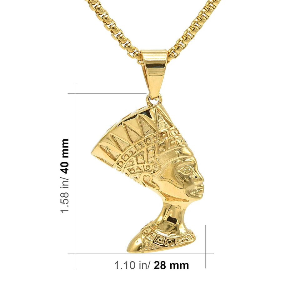 14k Gold Plated Queen Nefertiti Necklace