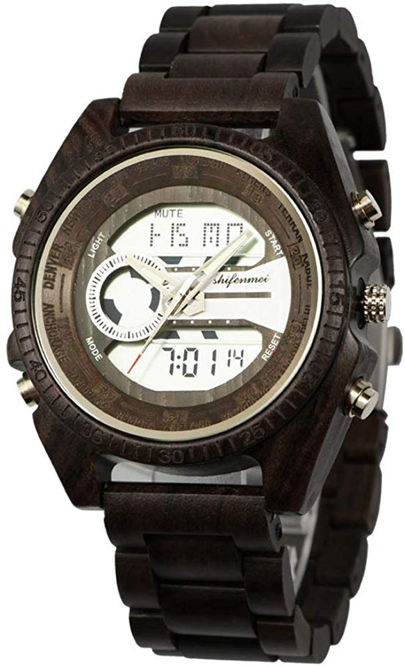 Vintage Digital Wood Watch