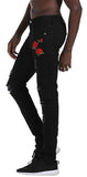 Men's Slim Fit Destroyed Ripped Jeans