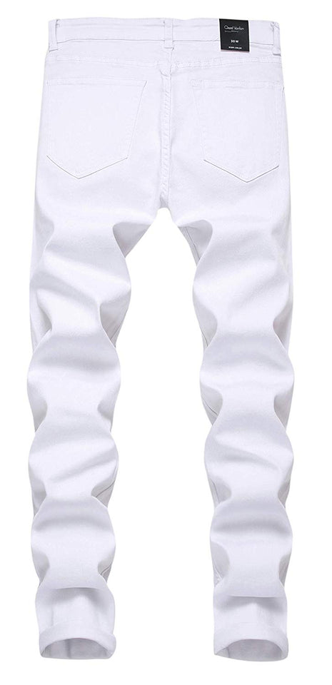 Men's Slim Fit Destroyed Ripped Jeans