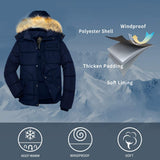 Men's Winter Puffer Coat Casual Fur Hooded Warm Outwear Jacket