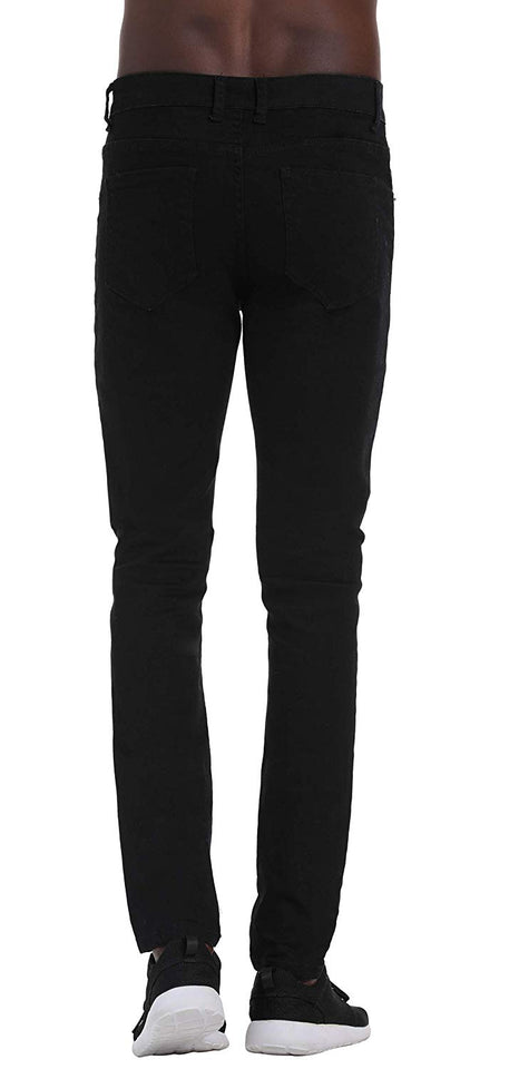 Men's Slim Fit Destroyed Ripped Jeans