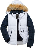 Men's Winter Puffer Coat Casual Fur Hooded Warm Outwear Jacket