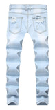 Men's Slim Fit Destroyed Ripped Jeans