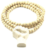 Black Power Fist All Natural Wood Pendant & Necklace