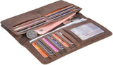 Kings Vintage Genuine Leather Long Wallets Bifold Wallet