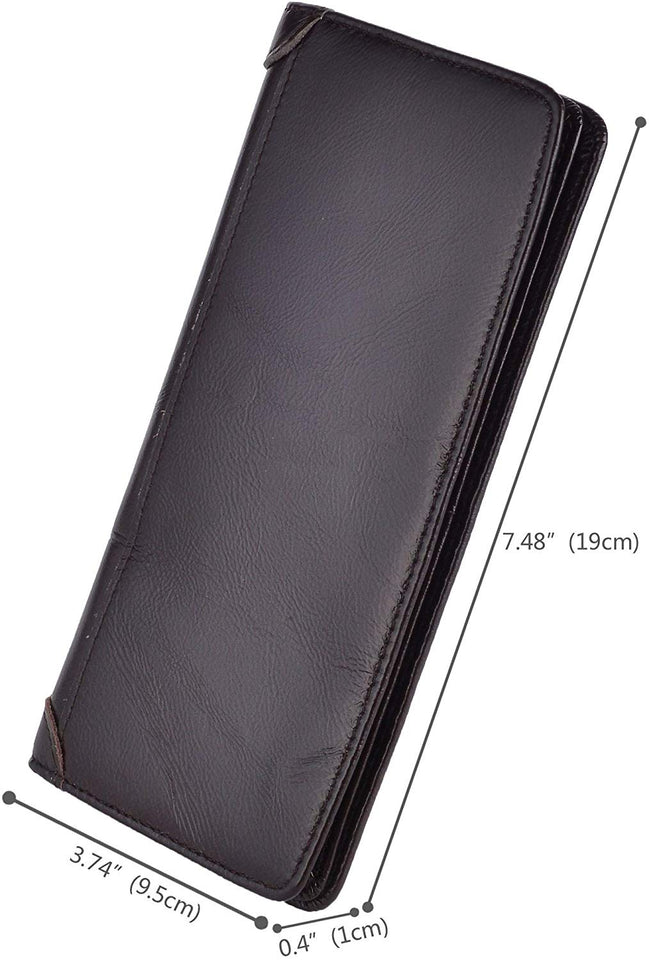 Kings Vintage Genuine Leather Long Wallets Bifold Wallet