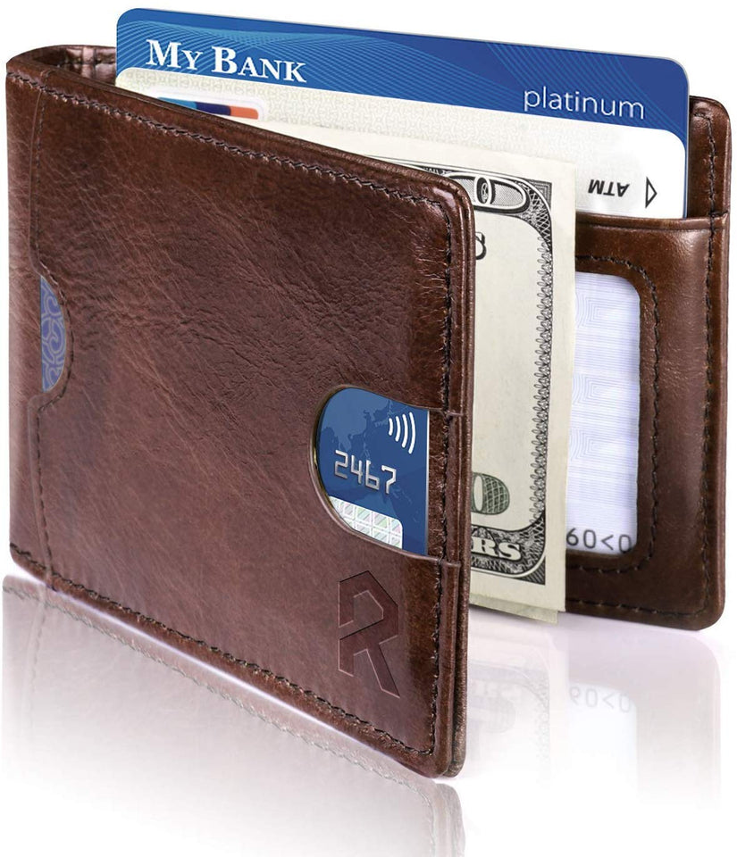 The Minimalist Leather Wallet With Clip and RFID Blocking Technology