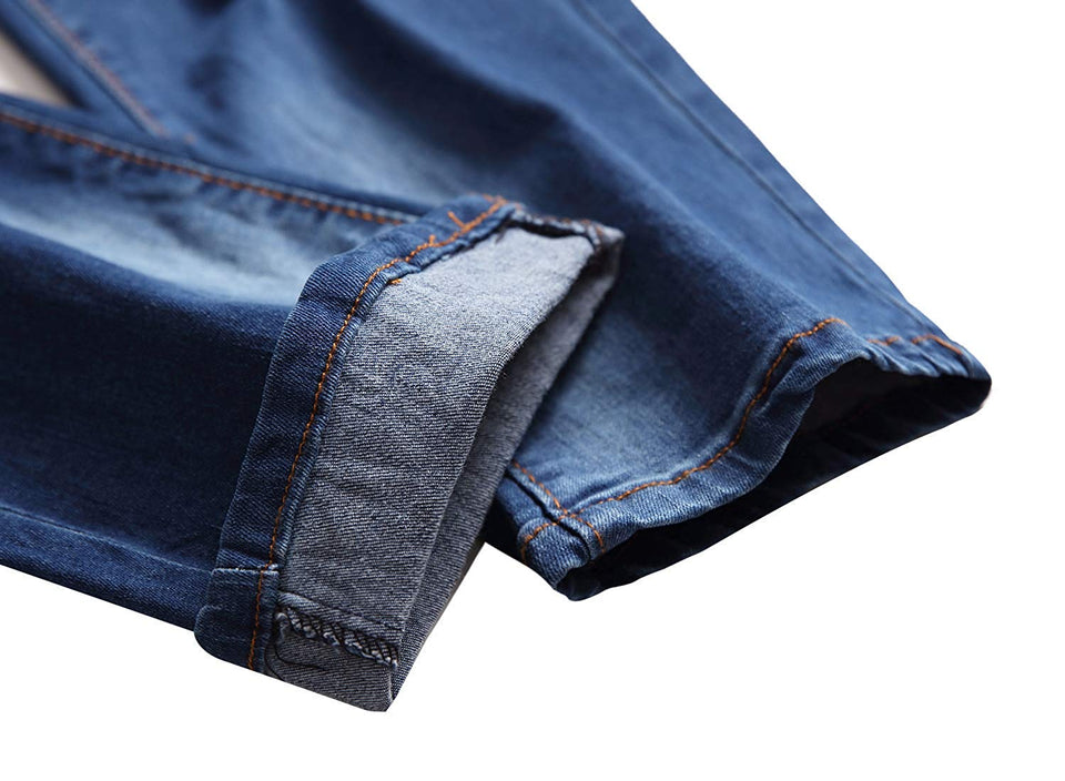Men's Slim Fit Destroyed Ripped Jeans