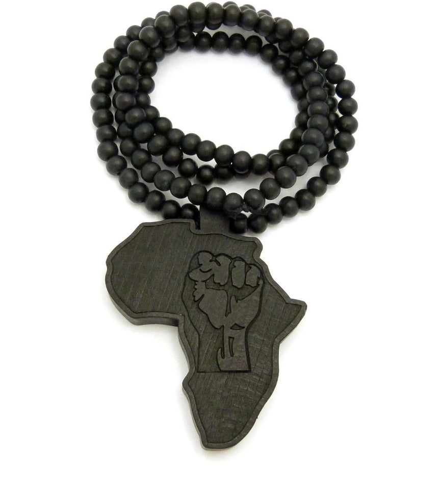 Africa Black Fist Necklace Pendant