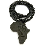 Africa Black Fist Necklace Pendant