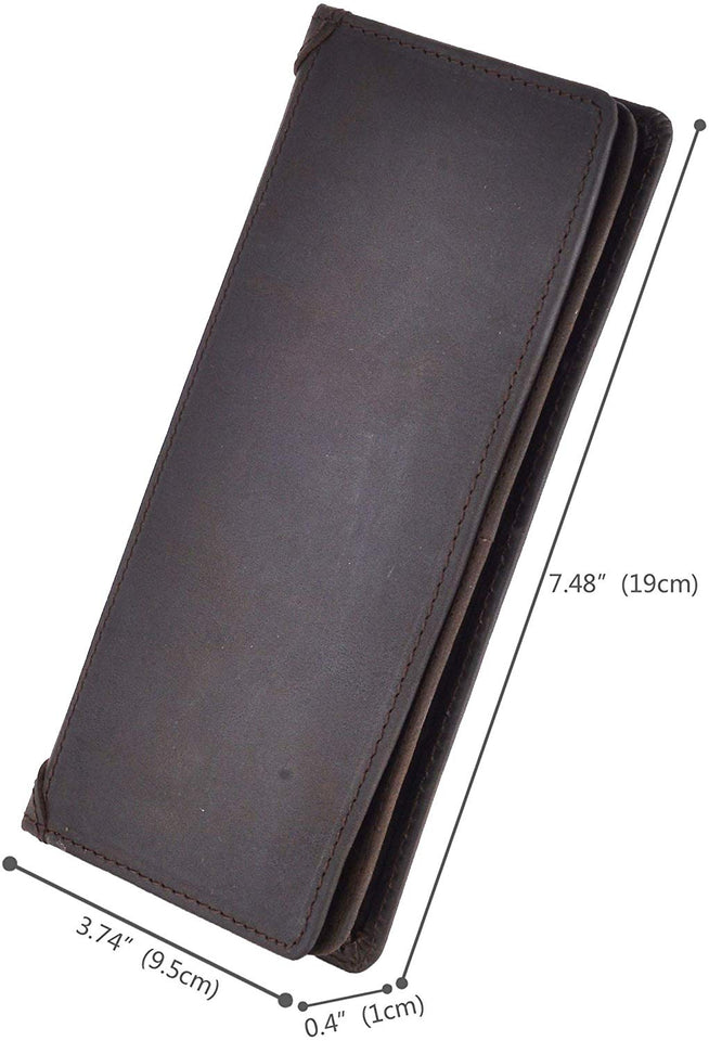 Kings Vintage Genuine Leather Long Wallets Bifold Wallet