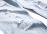 Men's Slim Fit Destroyed Ripped Jeans