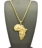Godly  Gold African Pendant & Chain Set