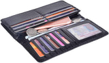 Kings Vintage Genuine Leather Long Wallets Bifold Wallet