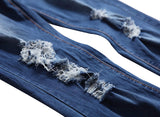 Men's Slim Fit Destroyed Ripped Jeans