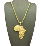 Godly  Gold African Pendant & Chain Set