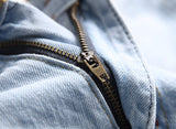 Men's Slim Fit Destroyed Ripped Jeans
