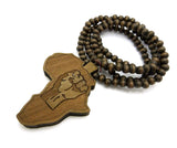 Africa Black Fist Necklace Pendant