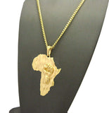 Godly  Gold African Pendant & Chain Set