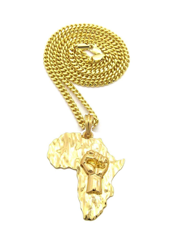 Godly  Gold African Pendant & Chain Set