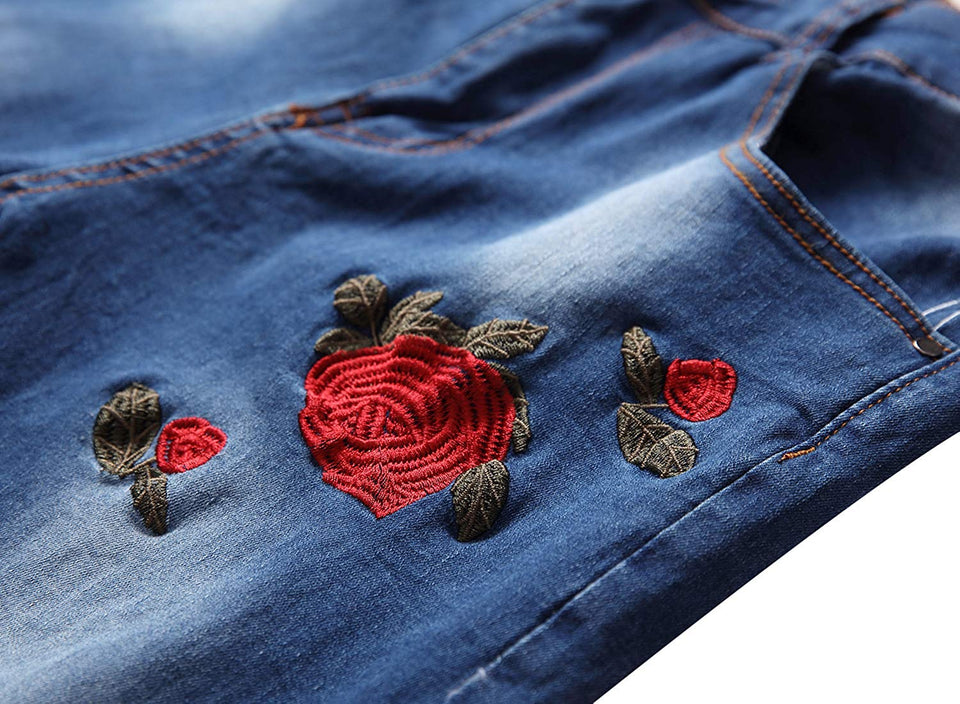 Men's Slim Fit Destroyed Ripped Jeans