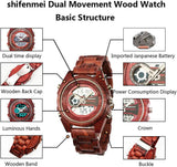 Vintage Digital Wood Watch