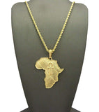 Godly  Gold African Pendant & Chain Set