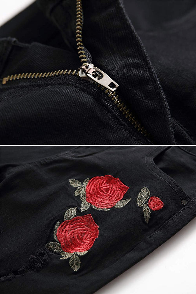 Men's Slim Fit Destroyed Ripped Jeans