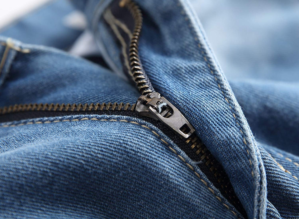 Men's Slim Fit Destroyed Ripped Jeans