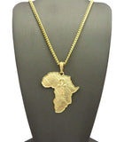 Godly  Gold African Pendant & Chain Set