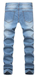 Men's Slim Fit Destroyed Ripped Jeans
