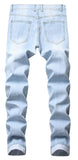 Men's Slim Fit Destroyed Ripped Jeans
